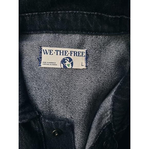 Free People x Care FP Townes Denim Coveralls/Jumpsuit Black Size Large - Picture 9 of 11